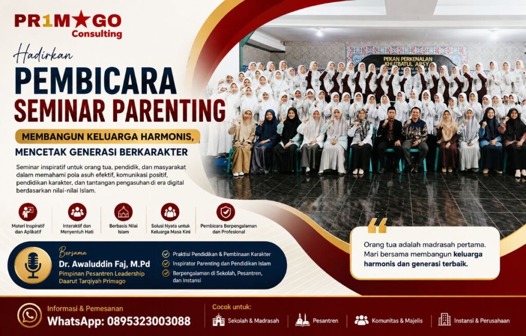 Pembicara Seminar Parenting Profesional: Membangun Keluarga Harmonis dan Generasi Berkarakter